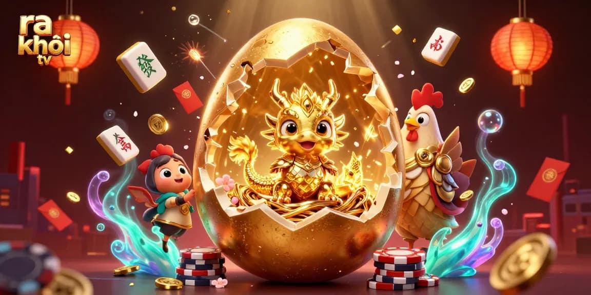 Engage with ra khơi tv as a golden dragon emerges, revealing thrilling casino adventures.