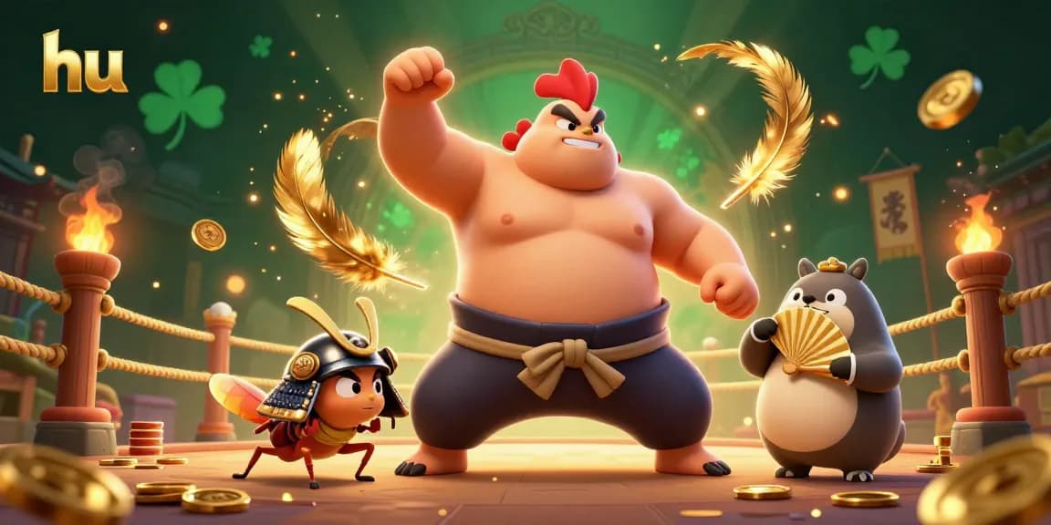 Experience exciting gameplay at hu's online casino with engaging characters and golden tokens.