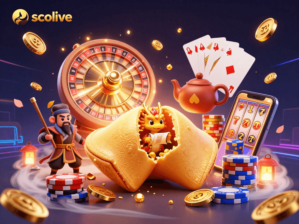 Socolive ignites your luck with a vibrant, whimsical casino scene of golden fortune and fantasy.