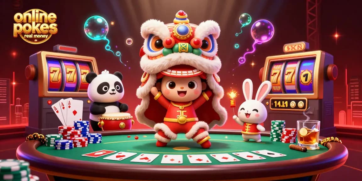 Spin to win with online pokies real money in a vibrant casino-inspired illustration.