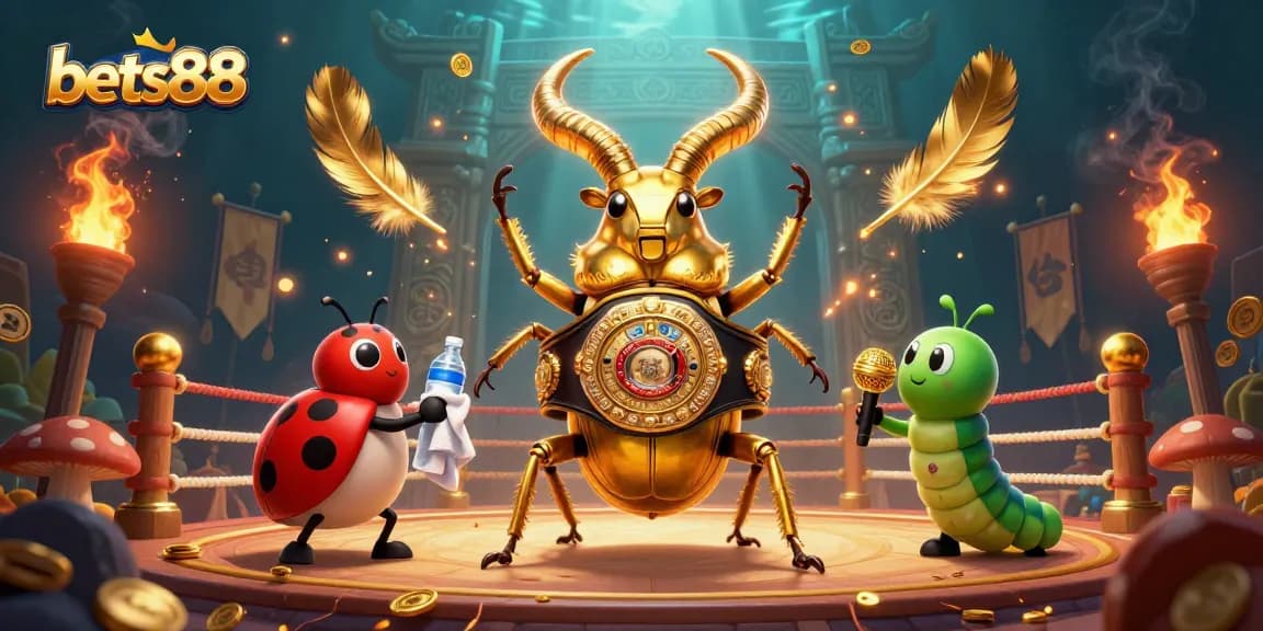 Engage in thrilling games at bets88's dynamic online casino with vibrant characters and energetic atmosphere.