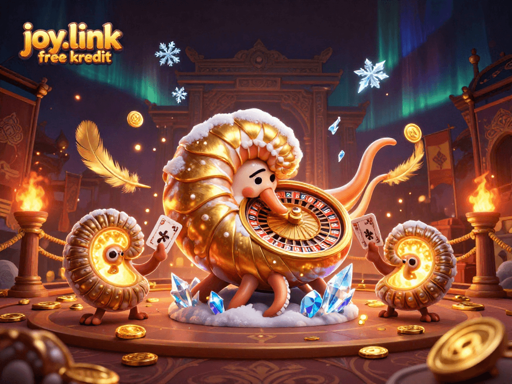 Engage in excitement with joy.link free kredit as a giant nautilus spins roulette and deals cards.