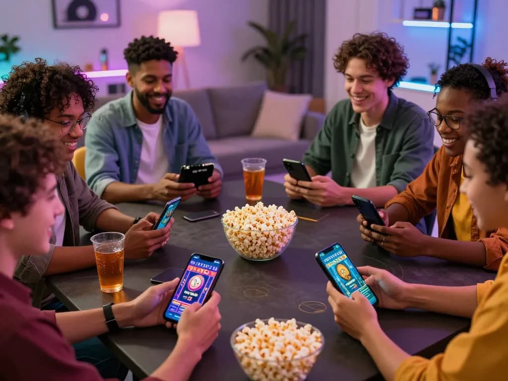 Engaged players enjoying games on the trang chủ o8 platform in a modern setting, capturing excitement and interaction.