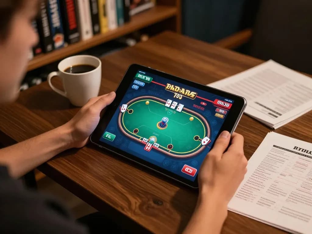 Engaging in a poker game online showcasing top 10 game bài strategies and a cozy atmosphere.