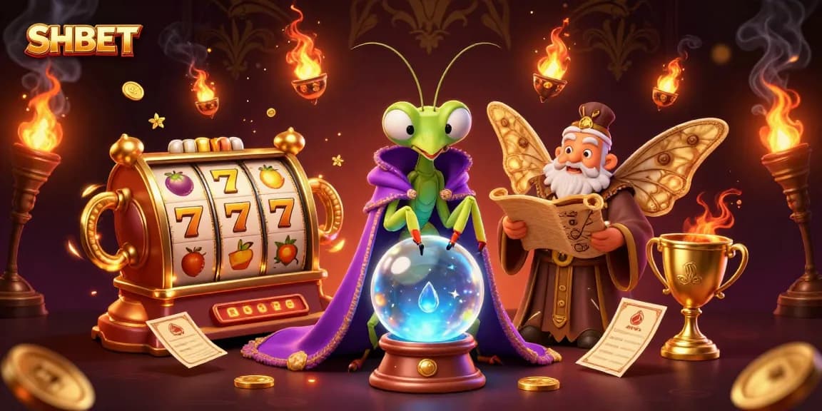 Experience the excitement of SHBET with vibrant 3D characters and dynamic casino elements in a magical setting.