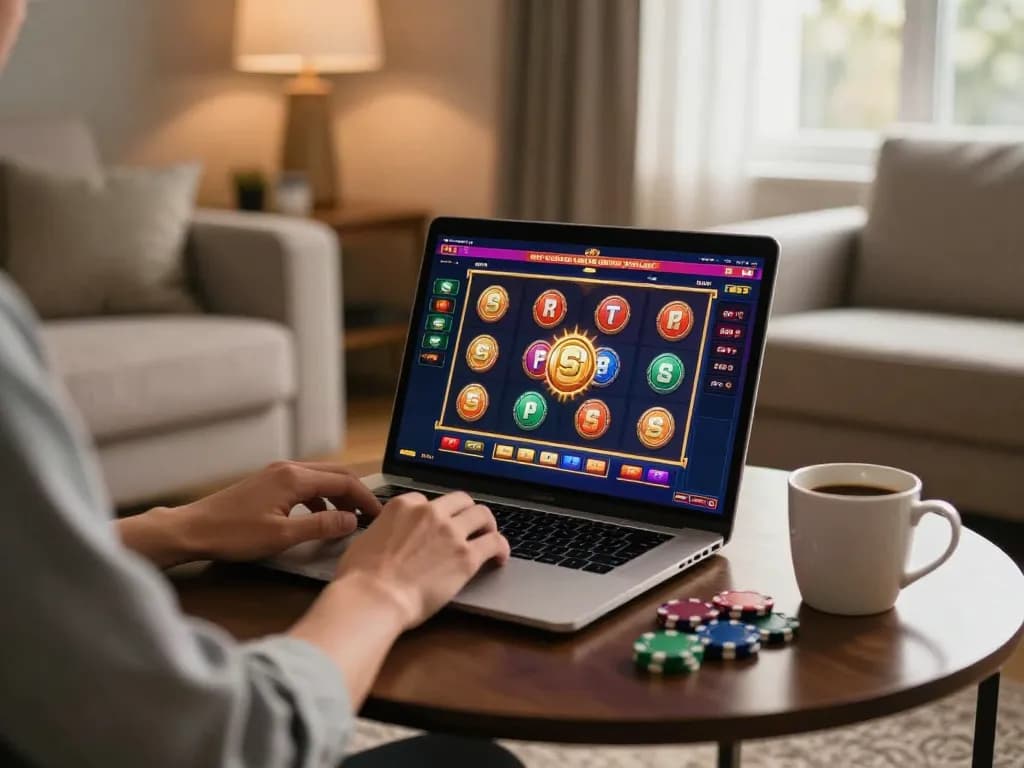 Engaging online gaming scene on trang chủ llwin with cozy atmosphere and vibrant slot game display.