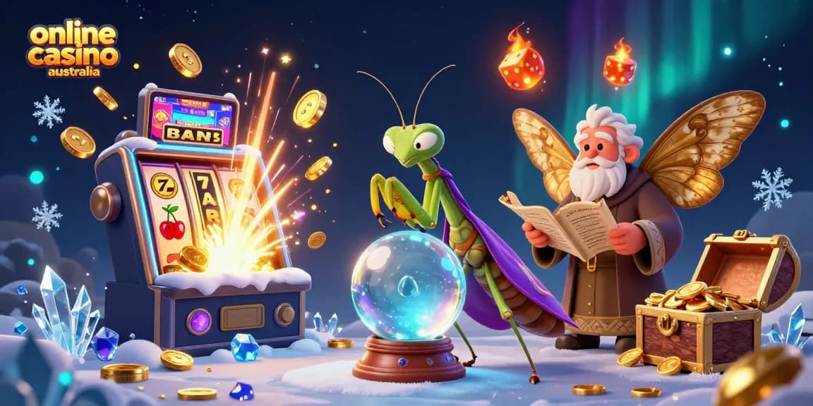 Experience thrilling gameplay at online casino australia through a mystical slot scene bursting with magic.