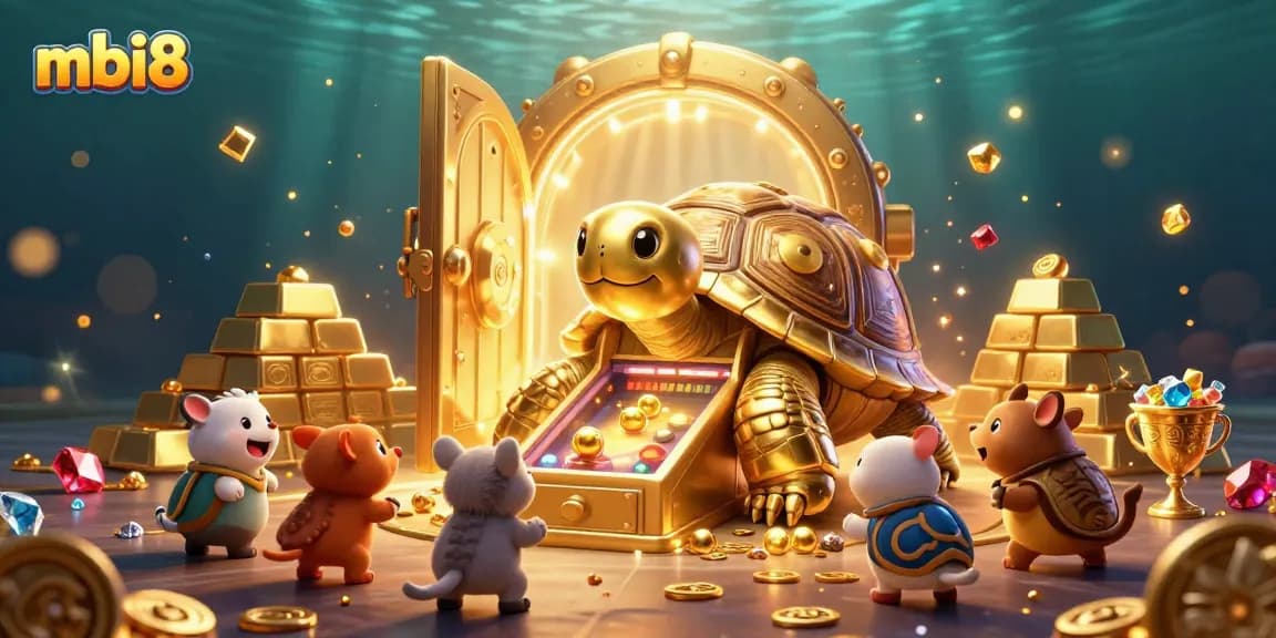 Immerse in the excitement of mbi8 online casino with colorful games and treasure elements illustrating fun!