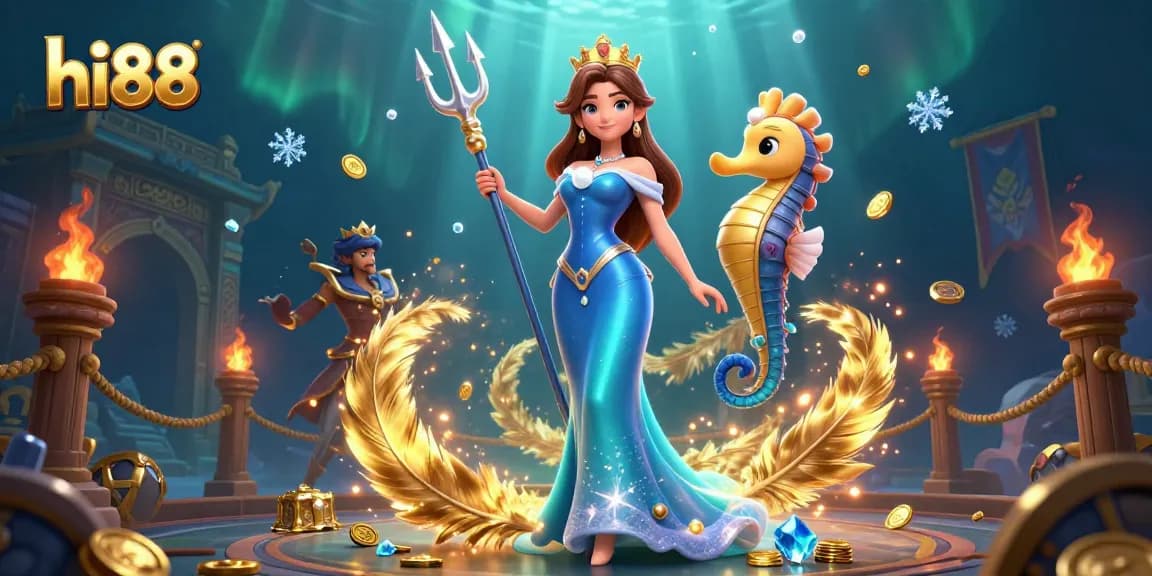 Engage with hi88's thrilling underwater casino adventure featuring a stunning sea-themed illustration.