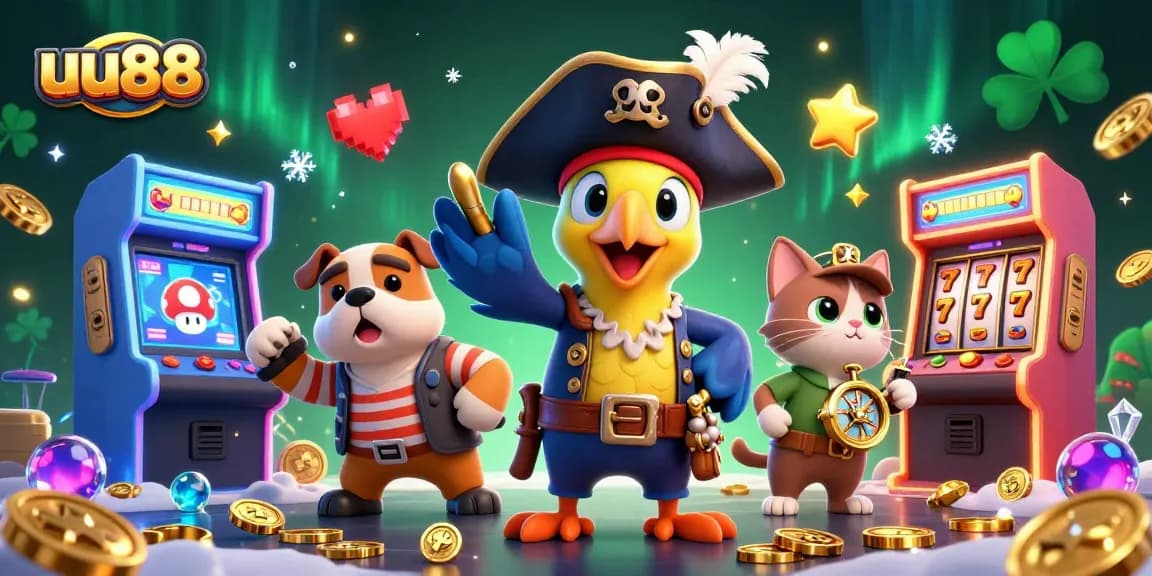 Experience exciting gameplay at uu88 with pirate-themed casino adventures featuring vibrant 3D characters and elements.