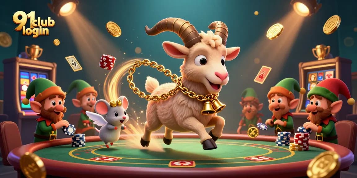 Engage with the vibrant world of 91 club login, featuring playful characters and dynamic casino games.