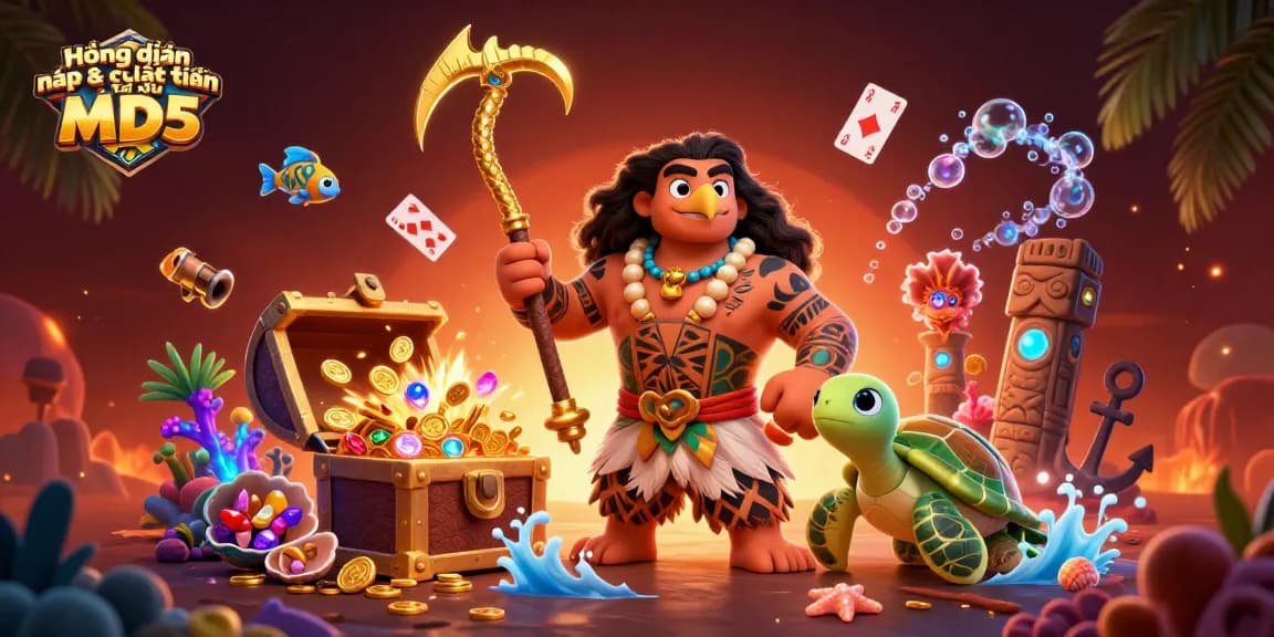 Engage in Hướng dẫn nạp & rút tiền Tài xỉu MD5 with vibrant 3D illustration showcasing gaming excitement.