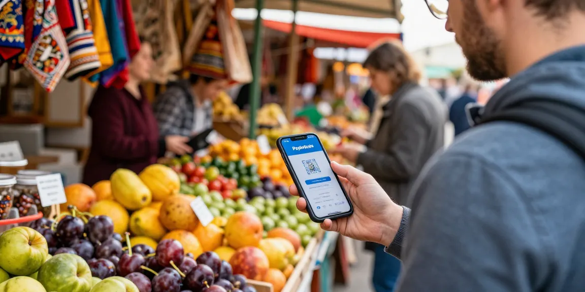 Menggunakan aplikasi https://payinrussia.com/ untuk pembayaran mudah di pasar tempatan di Rusia.