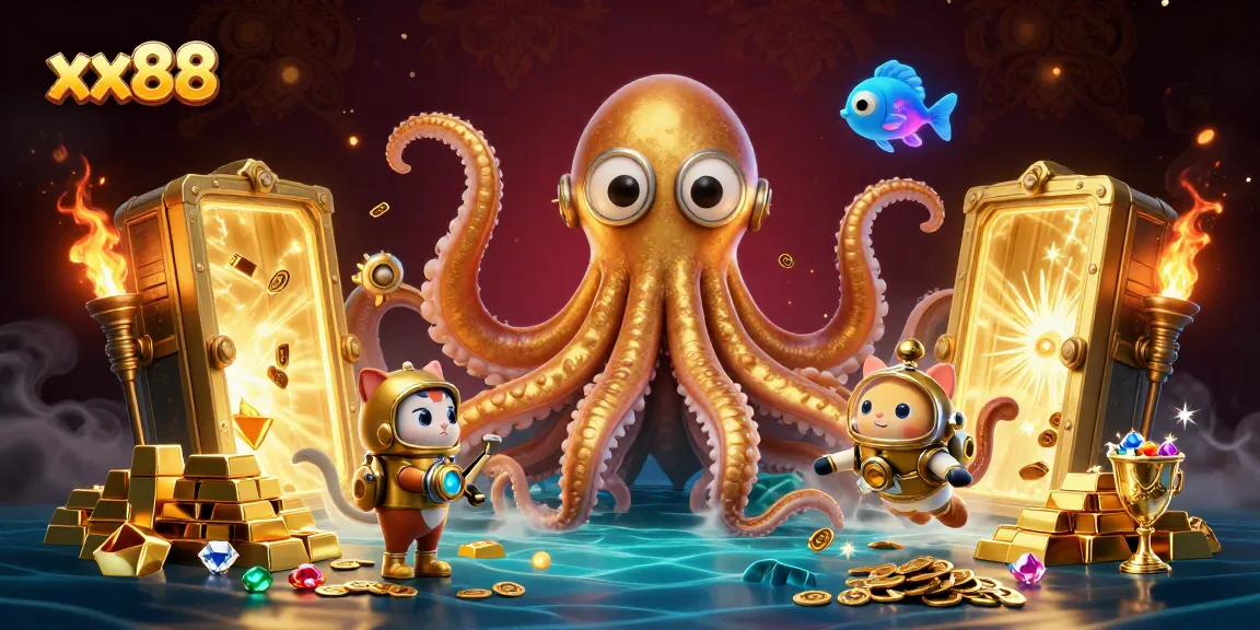 Experience the thrill at xx88 with vibrant treasures and captivating characters in a casino scene.