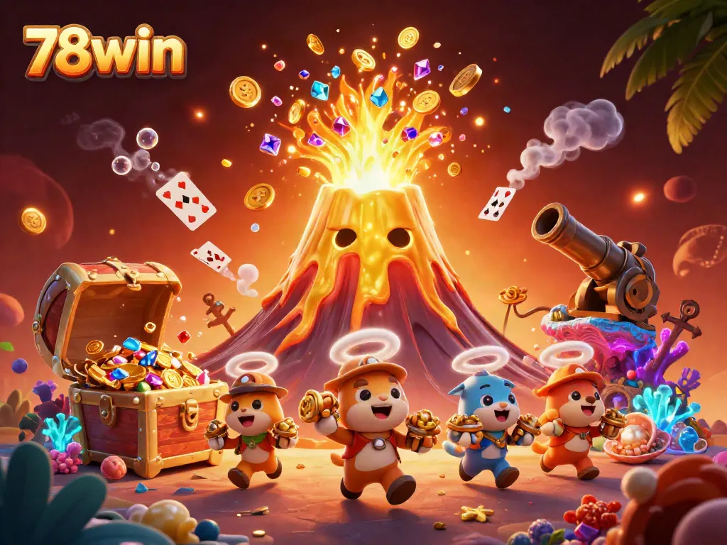 Experience the thrilling excitement of winning at 78win with treasure-filled volcanoes and underwater gems.